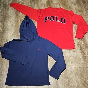 Polo by Ralph Lauren Kids Red and Blue Sweatshirt Set